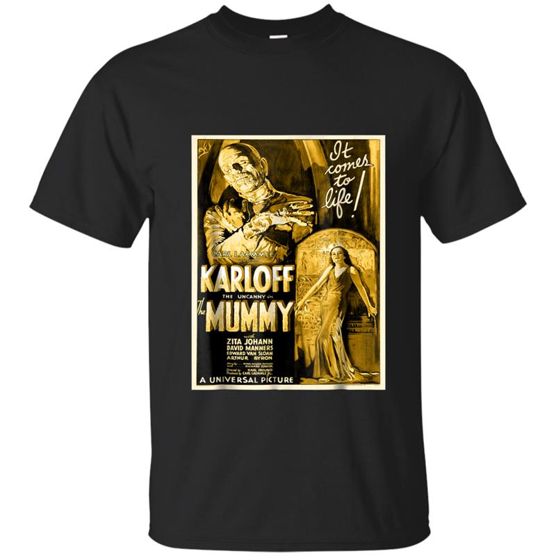 Mens Vintage Movie Poster  - Mummy Horror Movie Tee T-shirt-mt