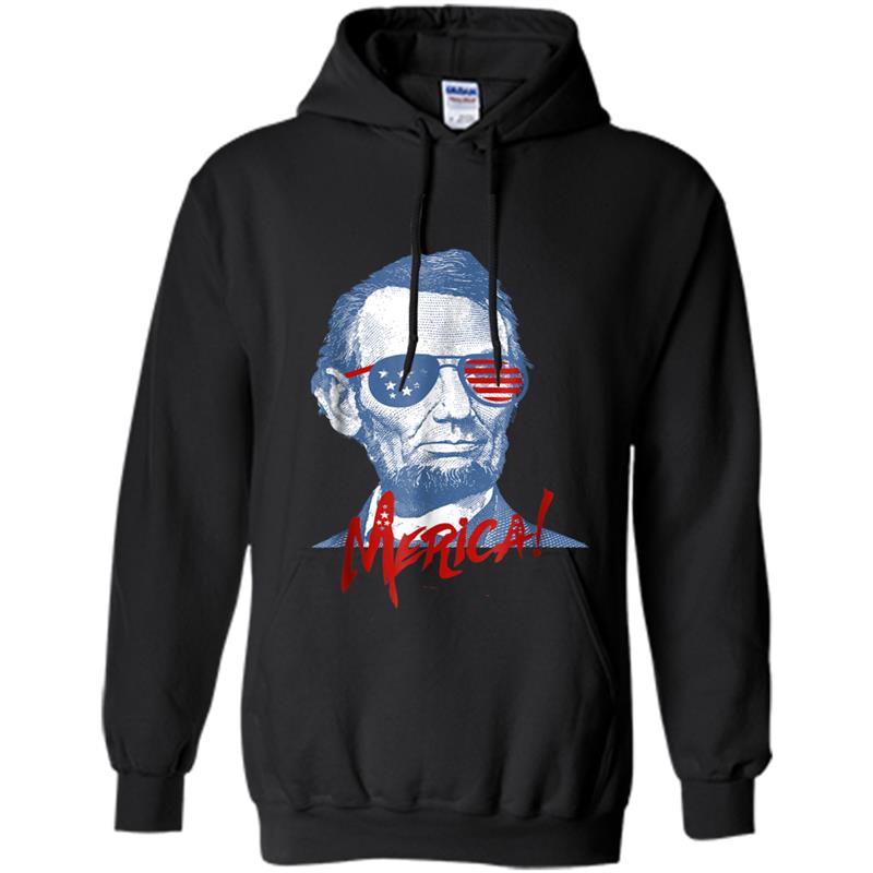 Merica Abe Lincoln 4th of July  for Women Memorial Day Hoodie-mt