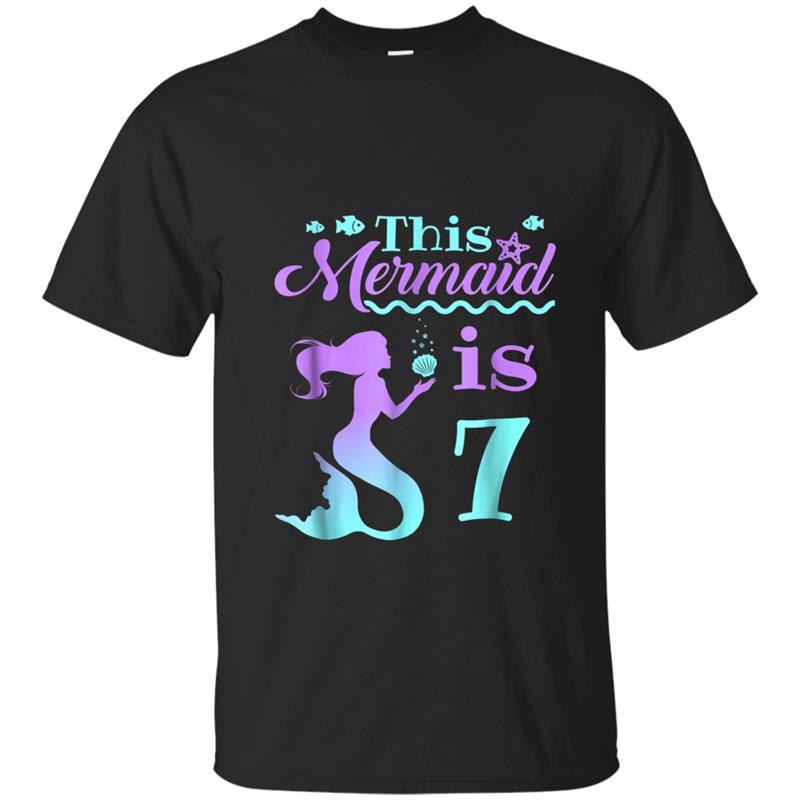 Mermaid Birthday  - 7th Birthday T-shirt-mt