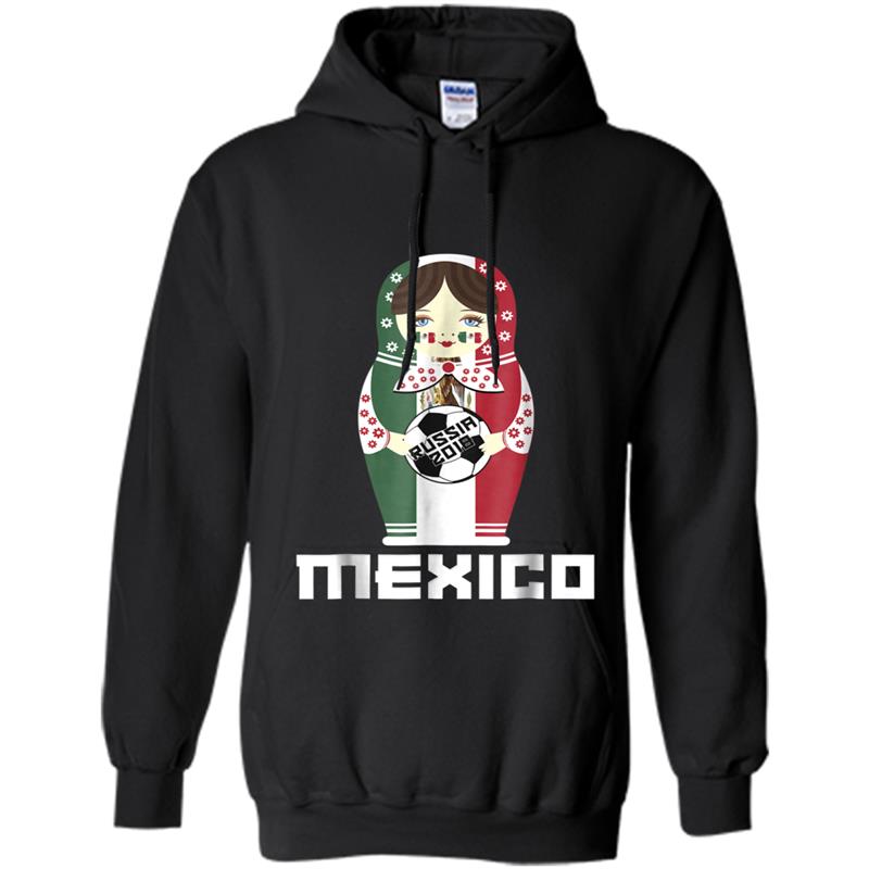 Mexico National Flag Dressed Matryoshka Soccer Fan Hoodie-mt