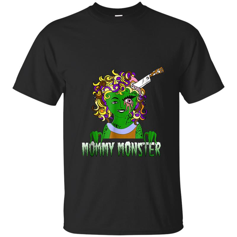 Mommy Monster Halloween Funny Couple Familys T-shirt-mt
