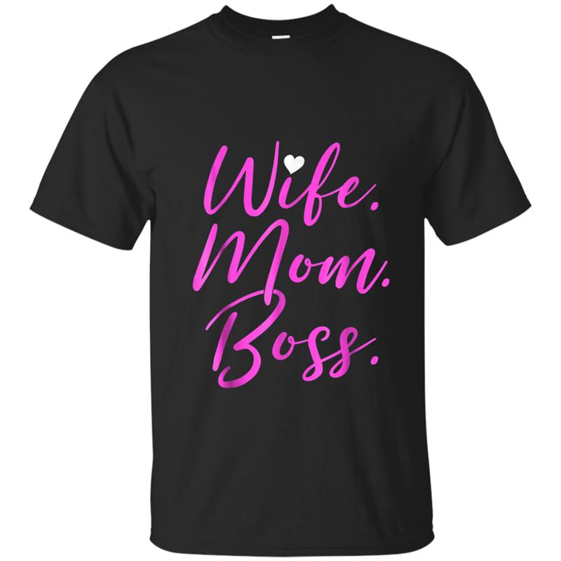 Mother's Day Gift Ideas WIFE MOM BOSS  Mommy Cute Top T-shirt-mt