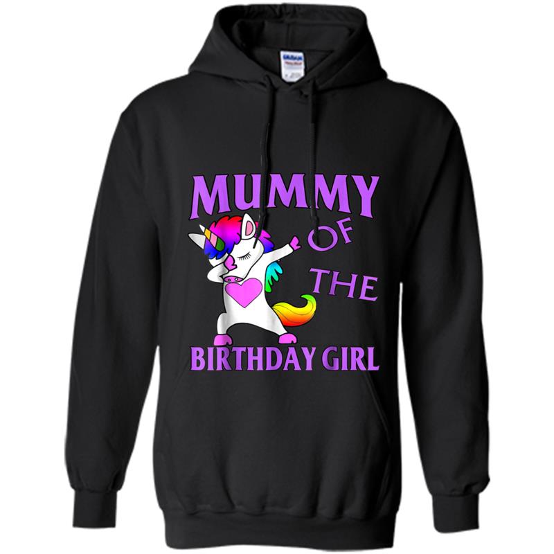 MUMMY Of The Birthday Girl Dabbing Unicorn  For Women,G Hoodie-mt