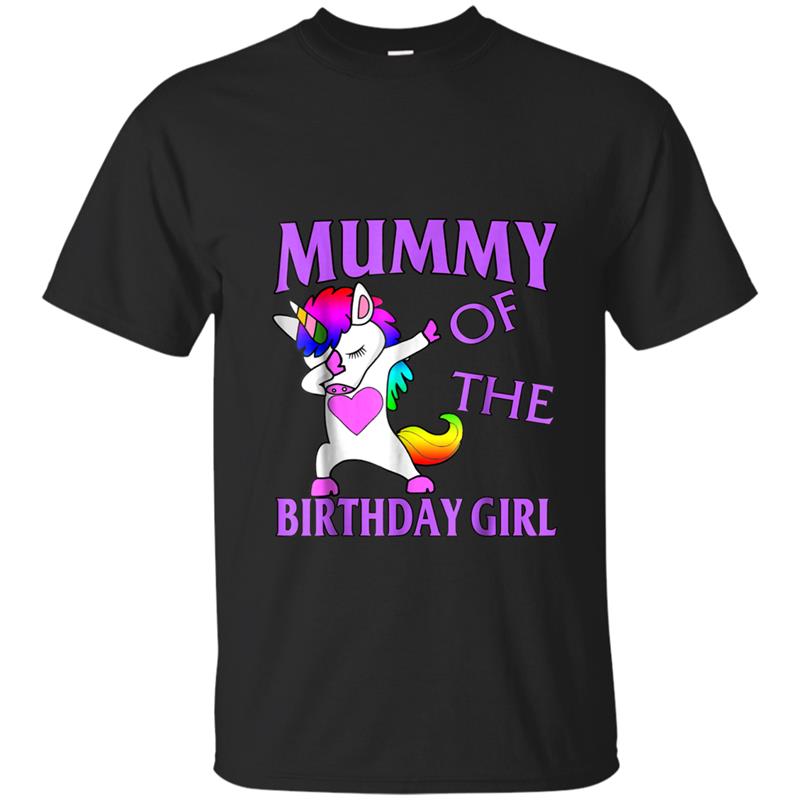 MUMMY Of The Birthday Girl Dabbing Unicorn  For Women,G T-shirt-mt