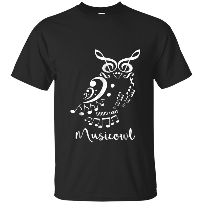 Musicowl Funny Owl  Is Cute Fluff Gift For Bird Lover T-shirt-mt