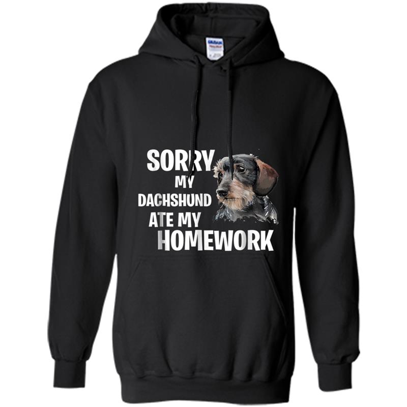 My Dachdshund Breed Ate My Homework Hoodie-mt