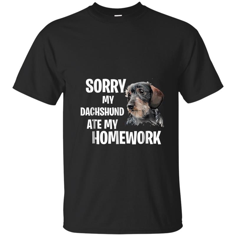 My Dachdshund Breed Ate My Homework T-shirt-mt