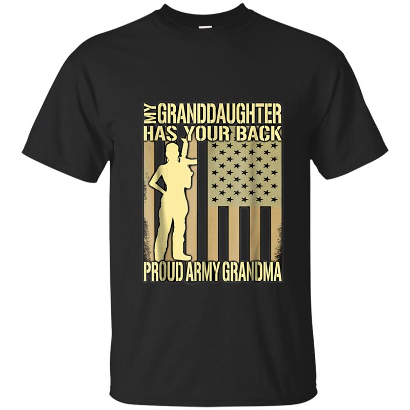 My Granddaughter Has Your Back Proud Army Grandma T-shirt-mt