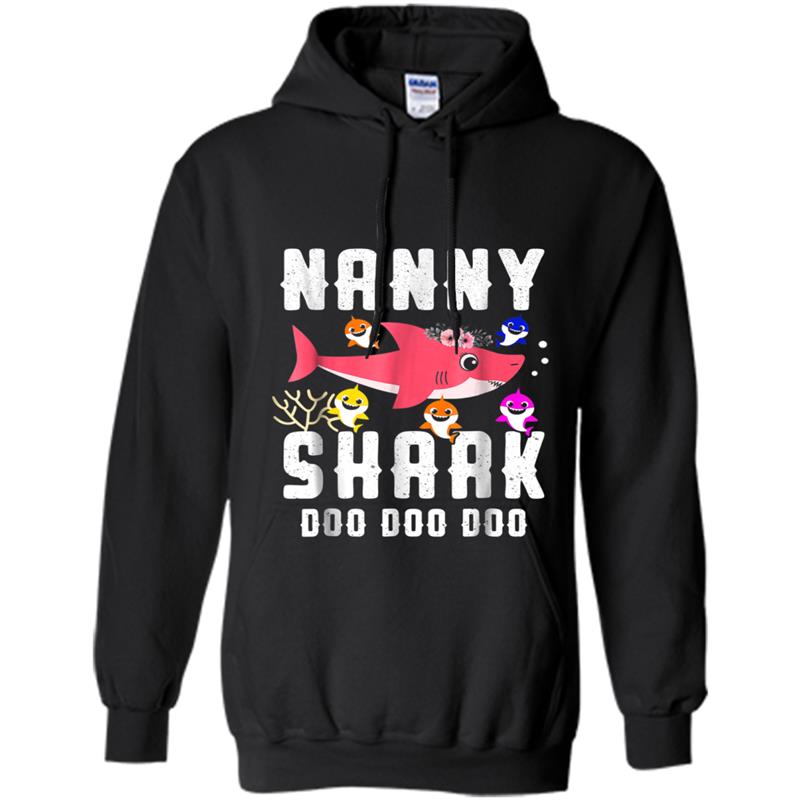 Nanny Shark  Funny Family Matching Birthday Gifts Women Hoodie-mt