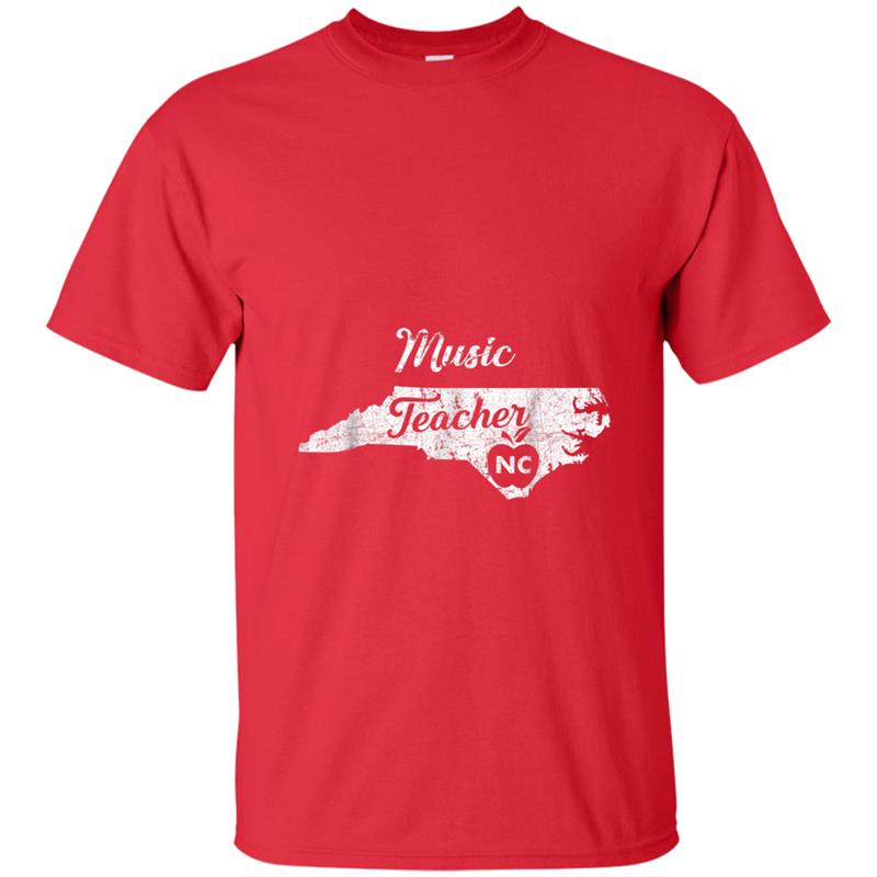 NC music teacher wears red for ed education T-shirt-mt