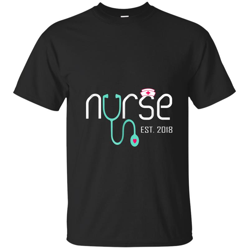 New Nurse Est 2018  Nursing School Graduation Gifts T-shirt-mt