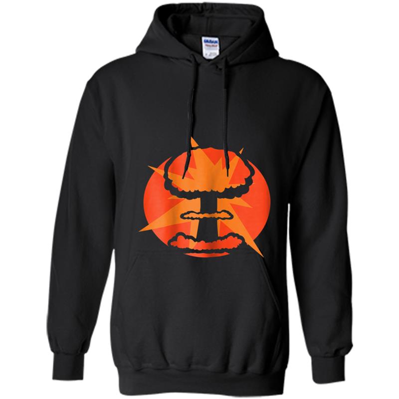 Nuclear Bomb  Mushroom Clouds Retro War Blast Hoodie-mt