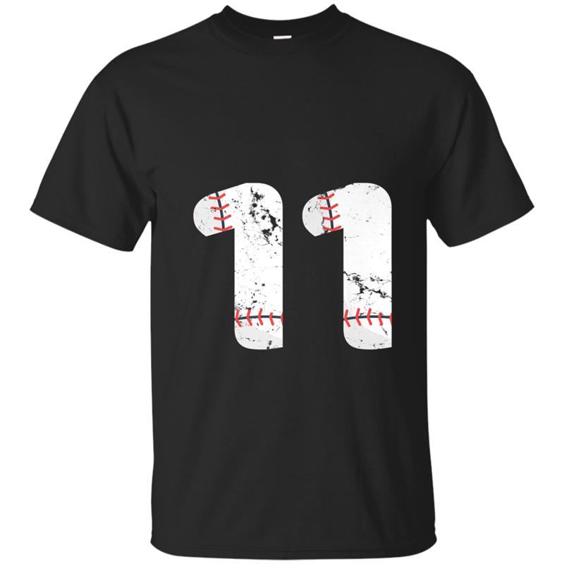 Number 11 BASEBALL Vintage Distressed Team T-shirt-mt