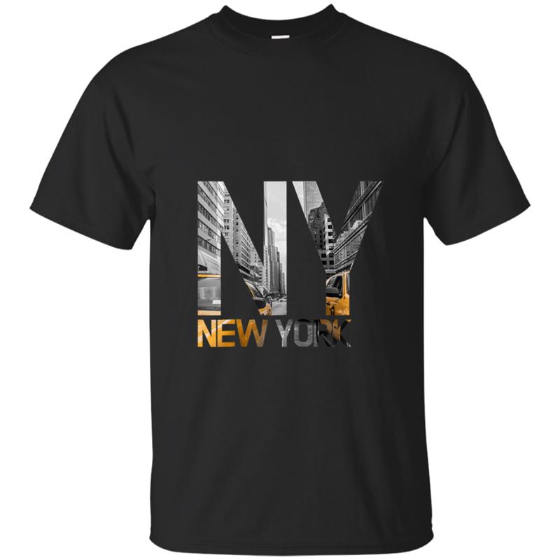 NYC New York City Skyline Taxi Manhattan Design T-shirt-mt