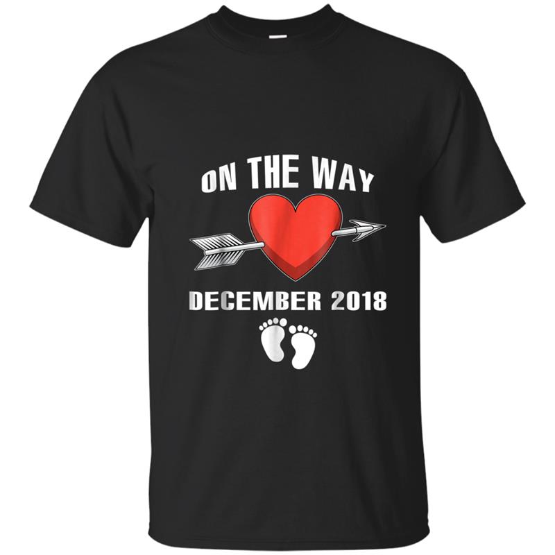 On The Way December 2018 Promoted Dad Mom T-shirt-mt