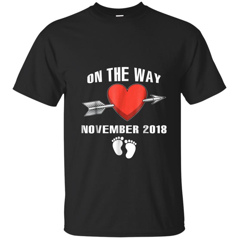 On The Way November 2018 Promoted Dad Mom T-shirt-mt