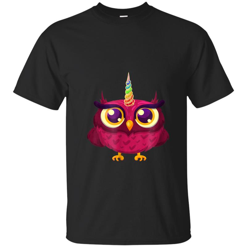 Owl And Unicorn Gifts For Girls Women T-shirt-mt