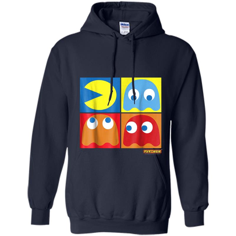 Pac-Man 3 Ghosts 4 Squares Abstract Graphic Hoodie-mt