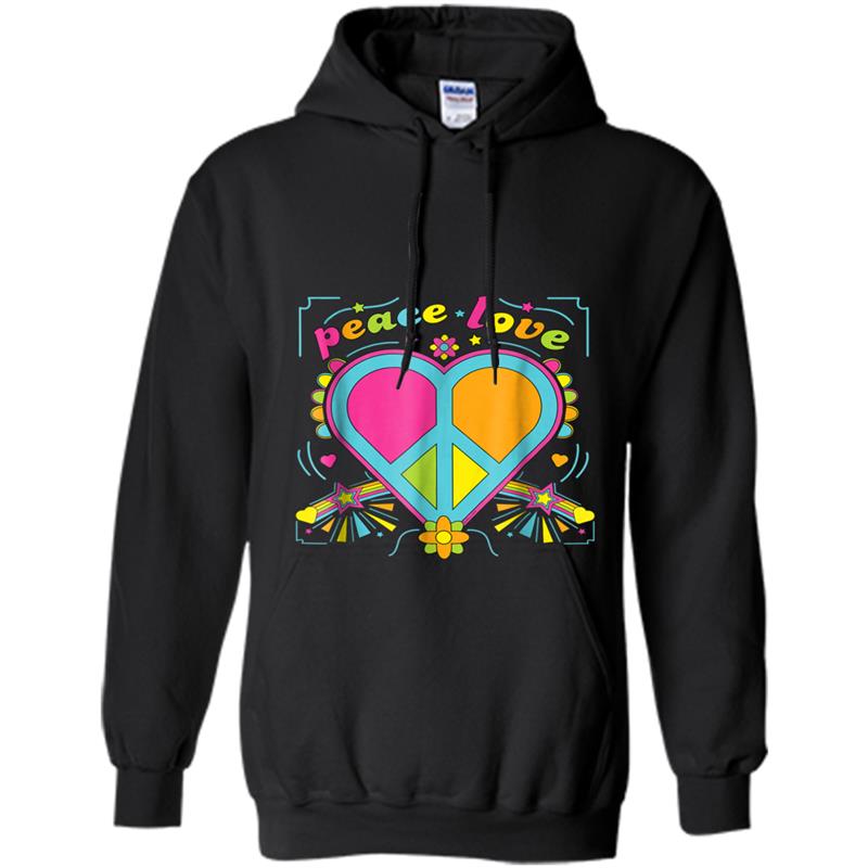 Peace Love  Heart Pop Art Hoodie-mt