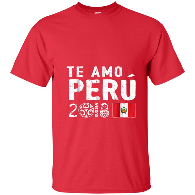 Peru  I Love Peru - Te Amo Peru Jersey - Distressed T-shirt-mt