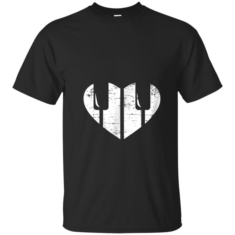 Piano Player Teacher Gifts - A Heart for the Keyboard T-shirt-mt