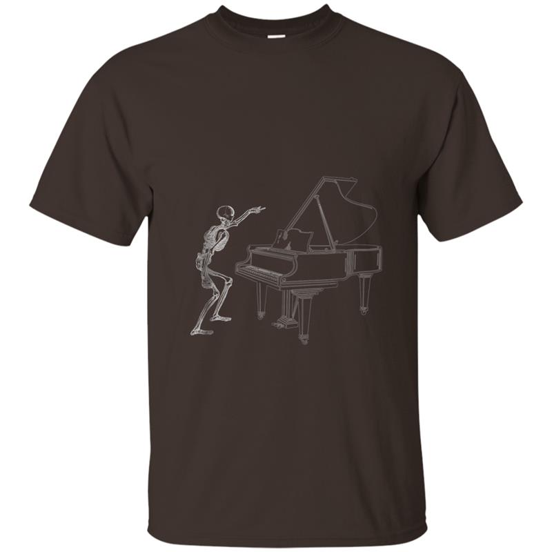 Piano Teacher Gifts - Vintage Piano Skeleton T-shirt-mt