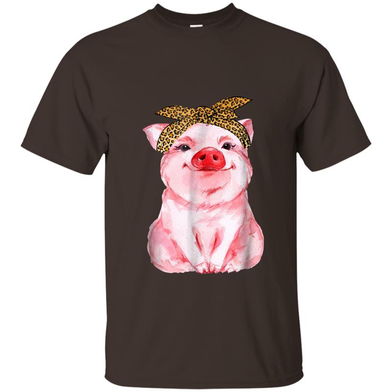 Pig Bandana cute  for Girl and Women. Gift Awesome T-shirt-mt