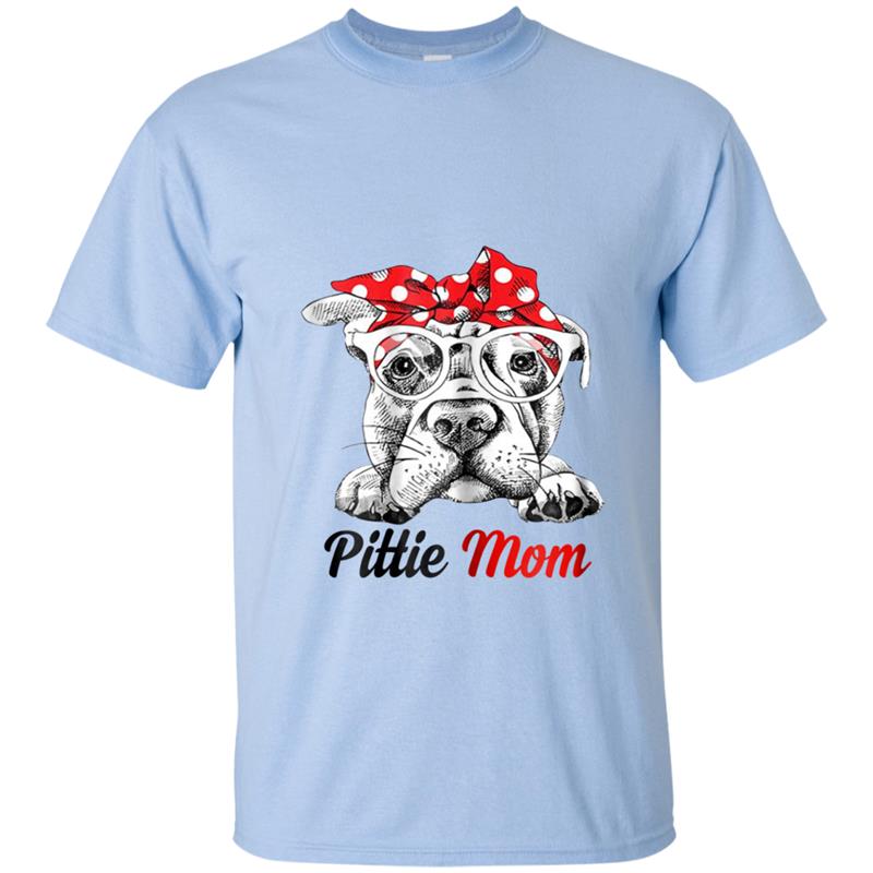Pittie Mom American Pit Bull Terrier T-shirt-mt