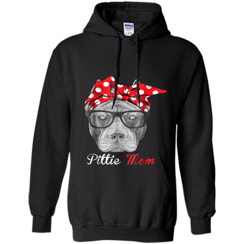 Pittie Mom  for Pitbull Dog Lovers-Mothers Day Gift Hoodie-mt