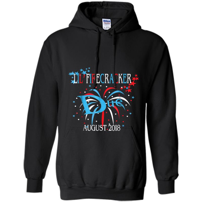 Pregnancy Announcemen August 2018 July 4th Hoodie-mt