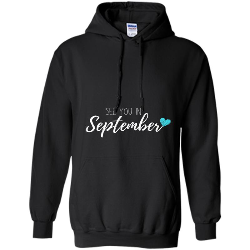 Pregnancy Announcemen Boy See You In September 2018 Hoodie-mt