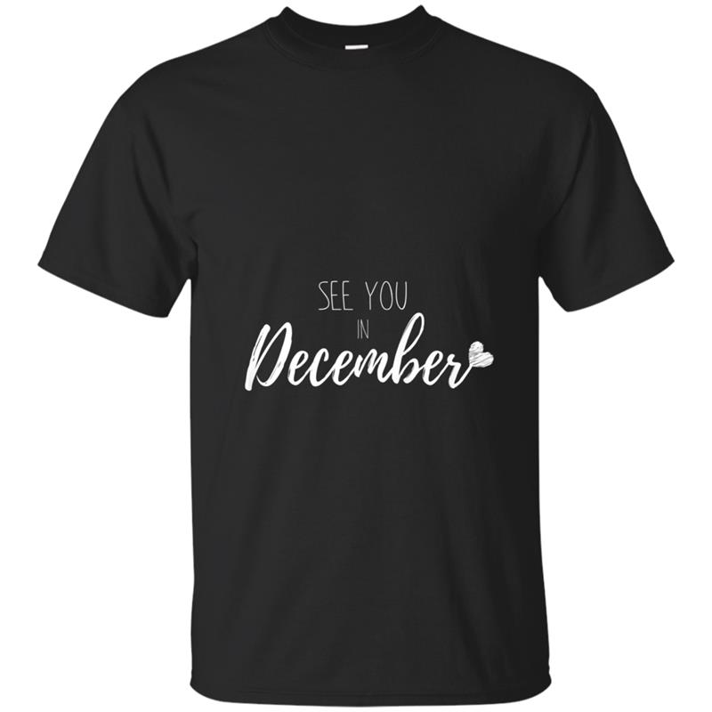 Pregnancy Announcemen See You In December 2018 T-shirt-mt