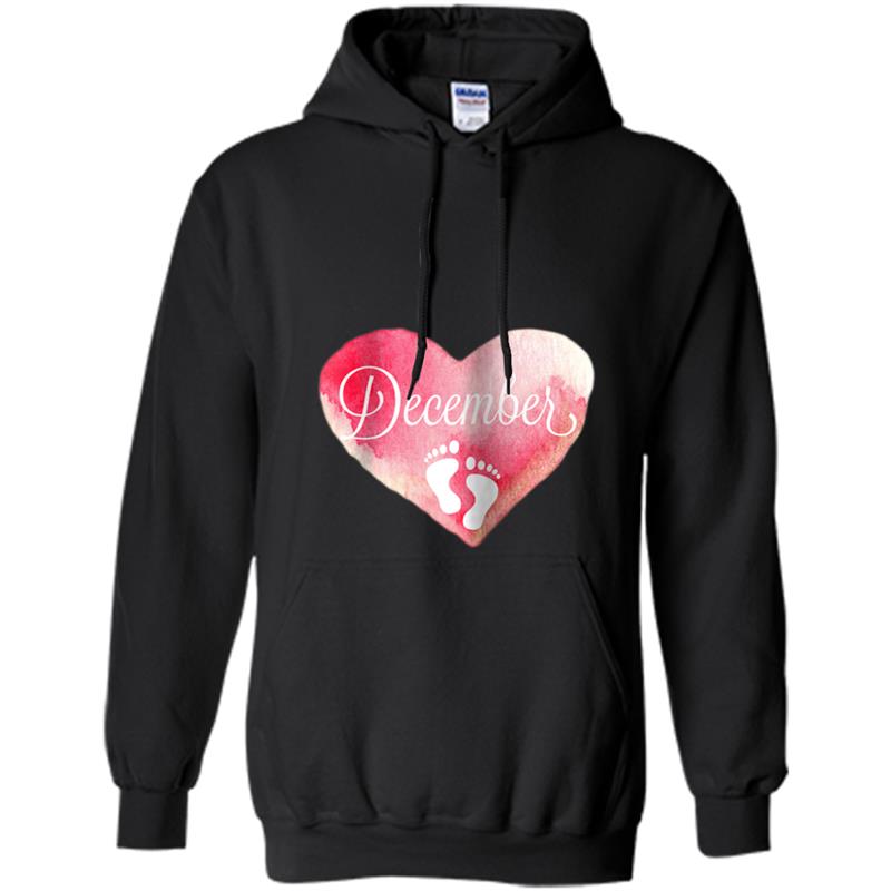 Pregnancy Announcemen with Heart Due December 2018 Hoodie-mt