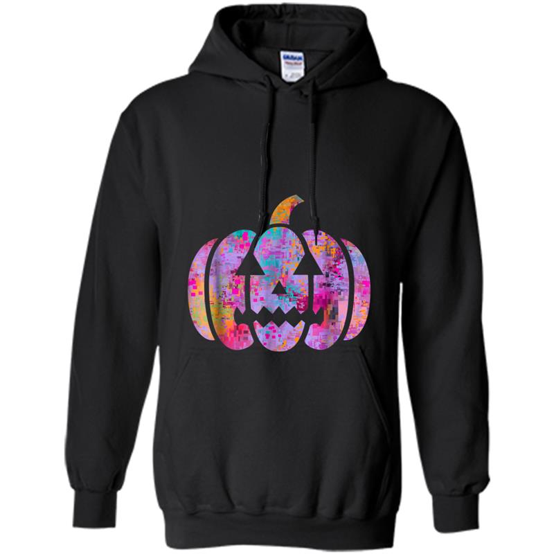 Psychedelic Pumpkin  with Halloween Jack-o-Lantern Hoodie-mt