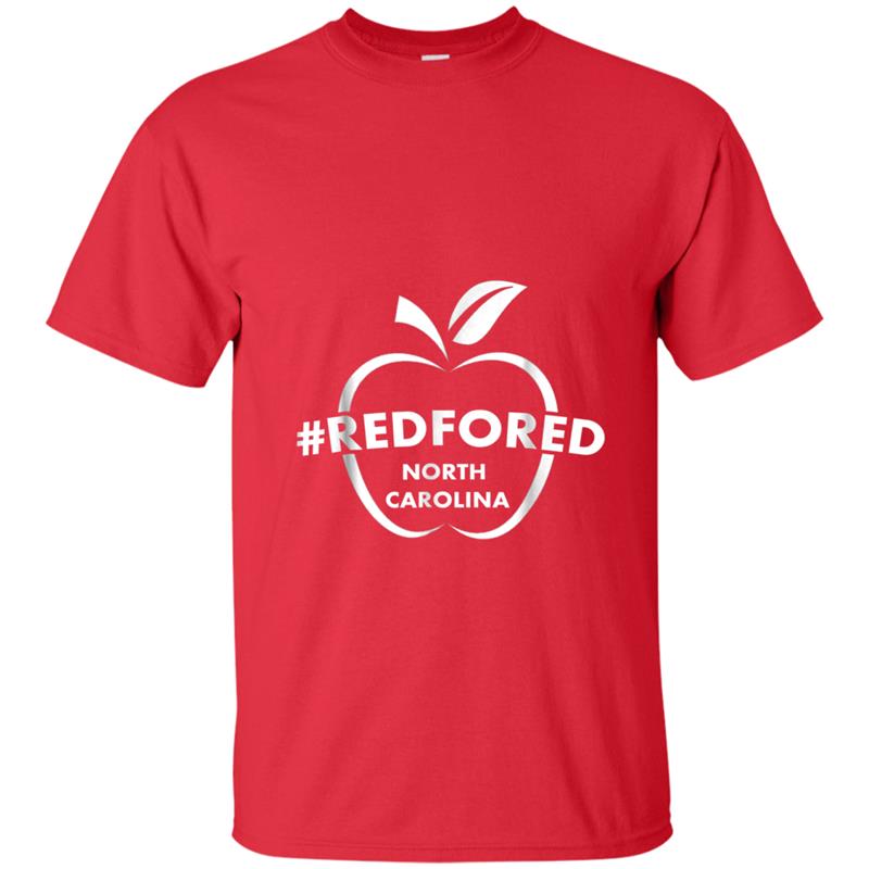 Red for ed education North Carolina NC teachers T-shirt-mt