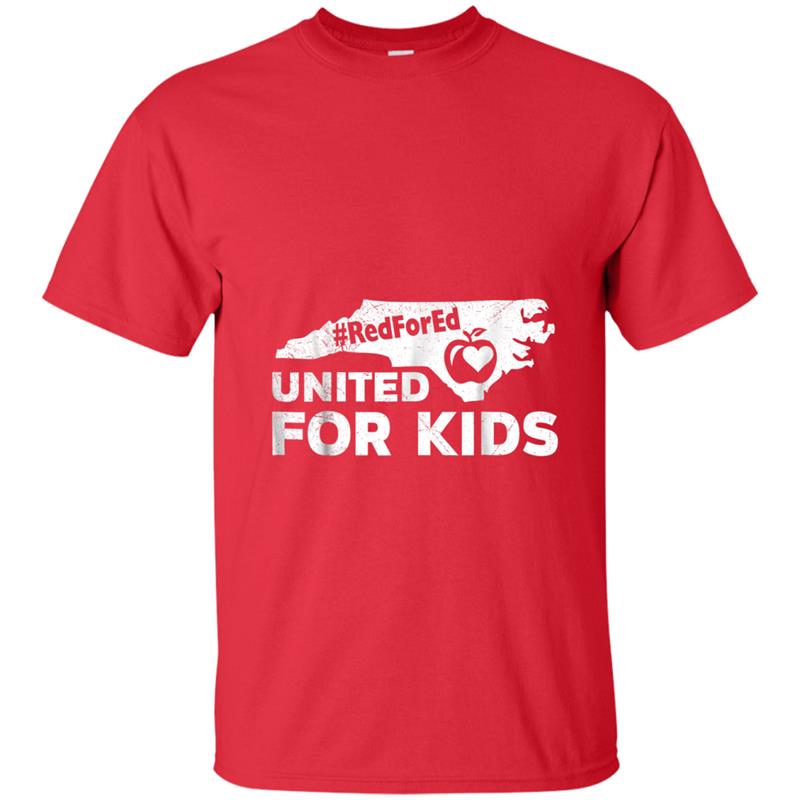 Red for Ed North Carolina  NC United For Kids Support T-shirt-mt