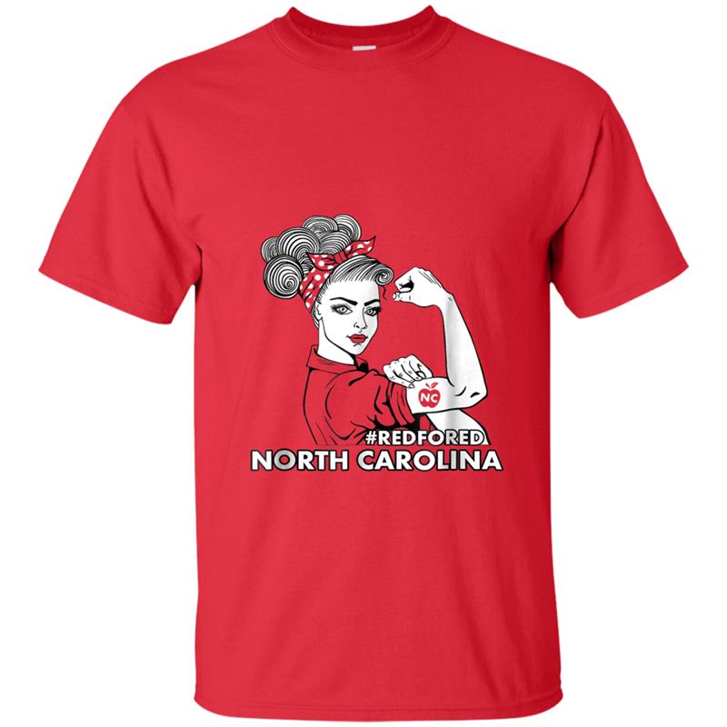 redfored red for ed North Carolina teachers NC T-shirt-mt