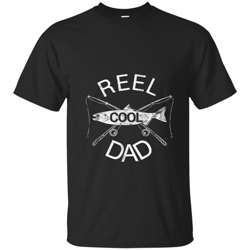 Reel Cool Dad  Fishing Birthday Gifts For Men Daddy T-shirt-mt