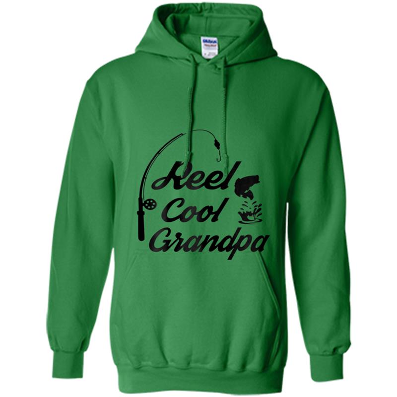 Reel Cool Grandpa  Ideas For Fathers Day Birthday Gift Hoodie-mt