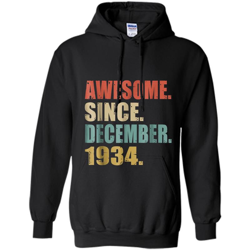 Retro 84th Birthday Awesome Since December 1934 Hoodie-mt