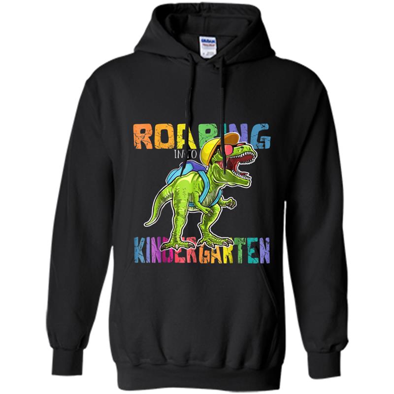 Roaring Kindergarten Dinosaur T Rex Back to School  Boy Hoodie-mt