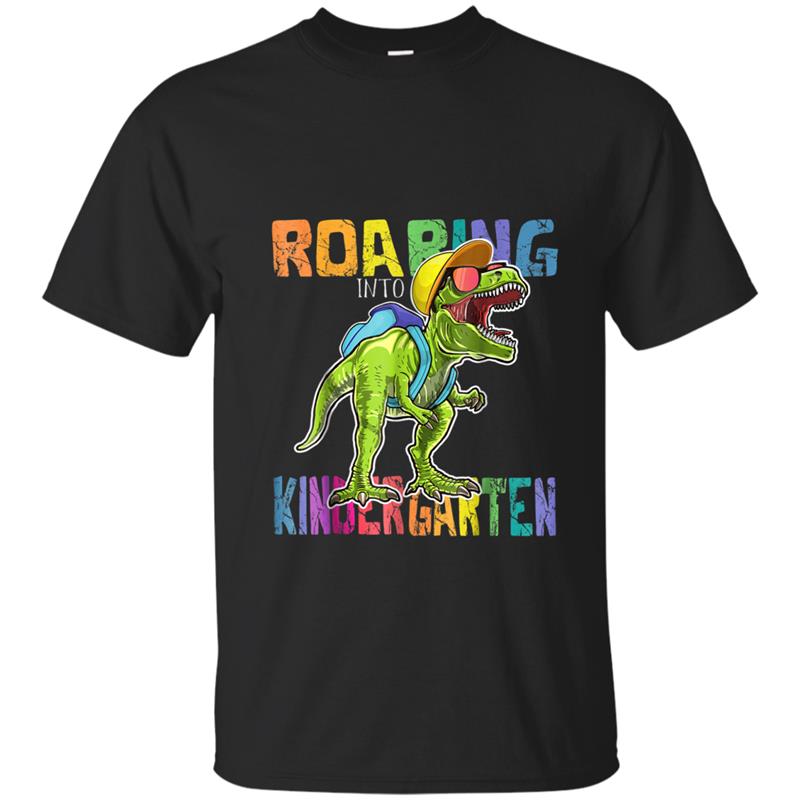 Roaring Kindergarten Dinosaur T Rex Back to School  Boy T-shirt-mt