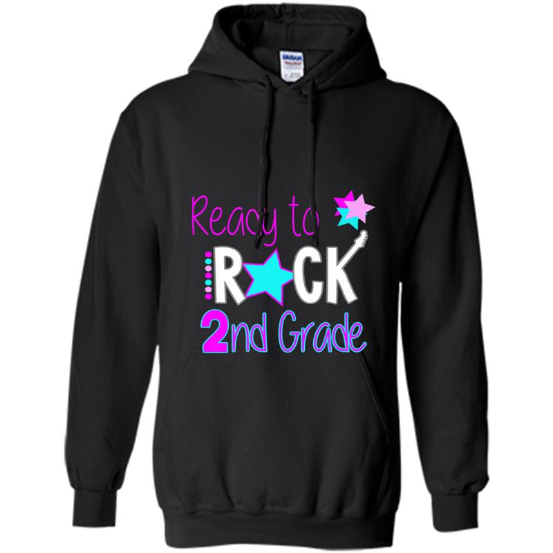 Rock Second Grade  Back To School Girl Music Theme Hoodie-mt