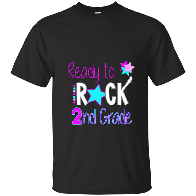 Rock Second Grade  Back To School Girl Music Theme T-shirt-mt