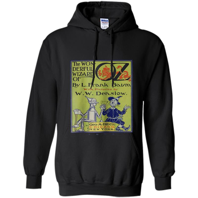 Scarecrow & Tin ManTee Vintage Wizard of OZ Book Ar Hoodie-mt