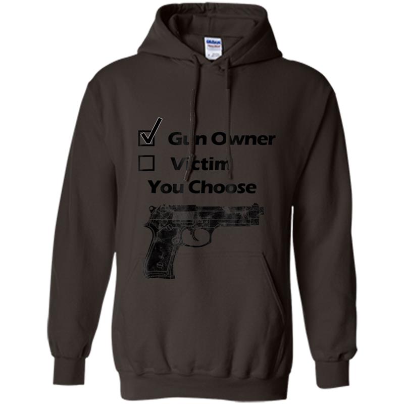 Second Amendment Gun  Gun Owner or Victim Hoodie-mt