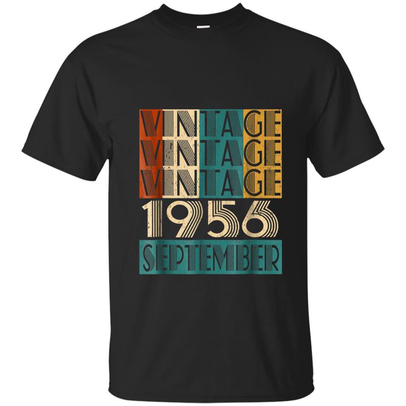 September 1956 62nd Birthday Vintage 1956  For Men T-shirt-mt
