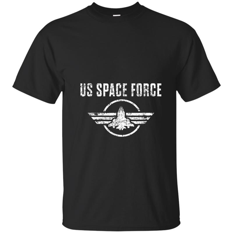 Space Force  USA Armed Forces Distressed T-shirt-mt