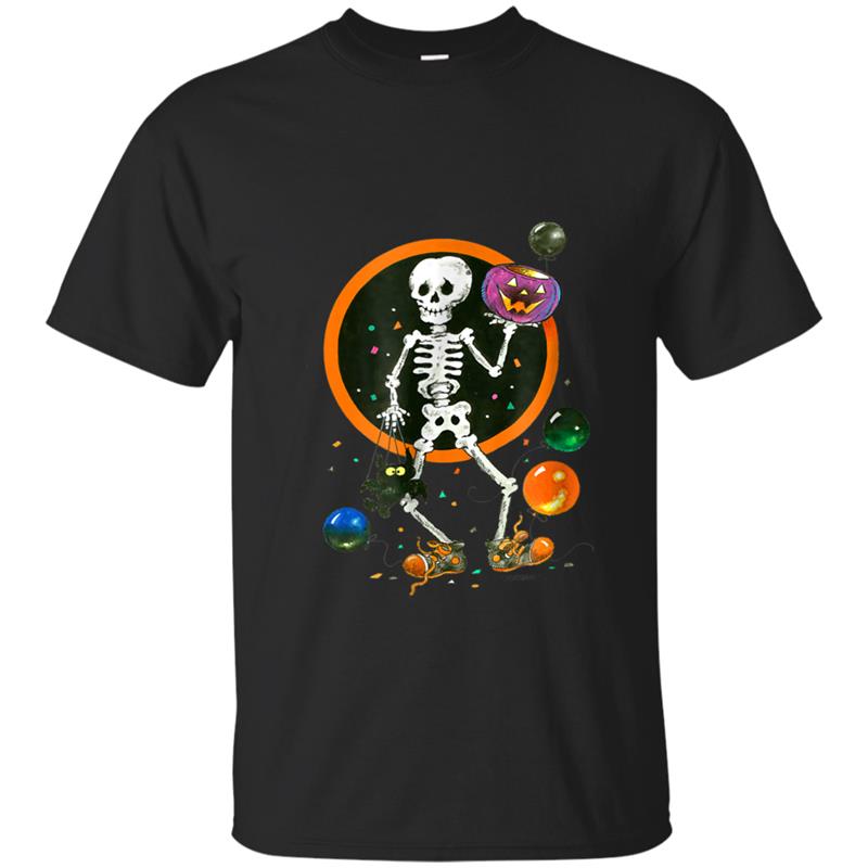Spooky Skeleton Costume  Funny Halloween Party Giordano T-shirt-mt