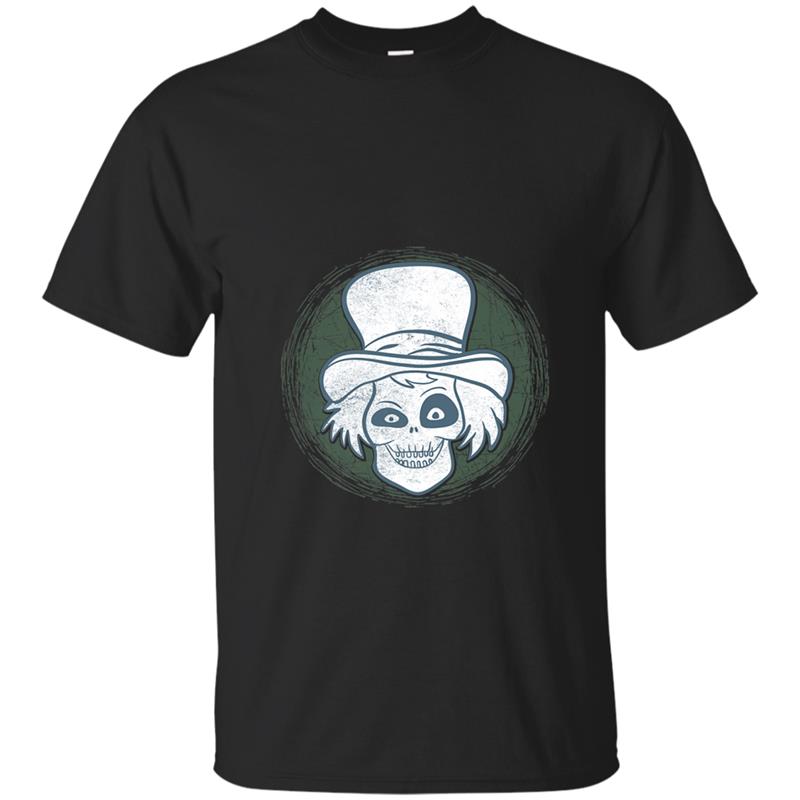 Spooky Steam Punk Ghost Scary Zombie Top Hat Halloween T-shirt-mt